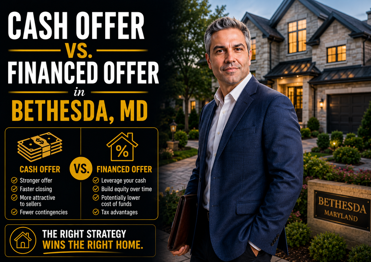 Cash Offer vs. Financed Offer in Bethesda, MD