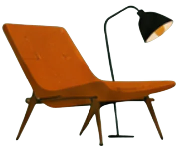Chair and lamp